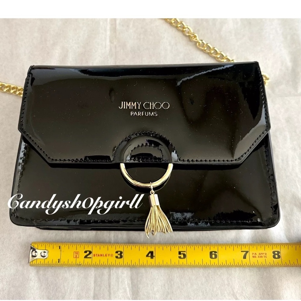 Jimmy Choo patent leather evening shoulder bag - Picture 8 of 9